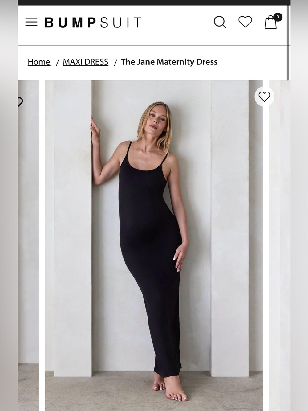 Bumpsuit The Jane Maternity Dress in Black - Size Small